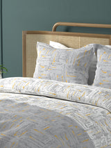 Urban Geos 220 TC TENCEL™ Grey King Bedsheet with 2 Pillow Covers