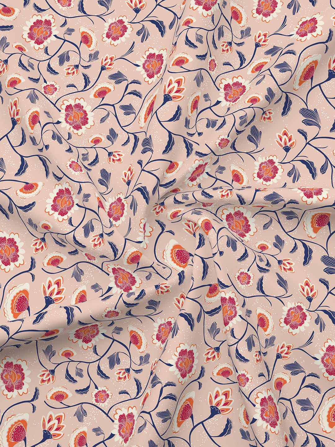 Siesta 100% Cotton 200 TC Pink Floral Print King Bedsheet with 2 Pillow Covers
