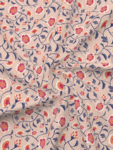 Siesta 100% Cotton 200 TC Pink Floral Print King Bedsheet with 2 Pillow Covers