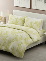 Nature Bouquet 100% Cotton 300 TC Printed Scented King Bedsheet with 2 Pillow Covers (Green Apple Fragrance)