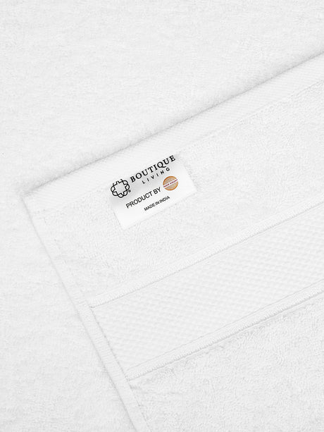 Luxe Loom 100% Cotton 550 GSM Bath Towel - Brilliant White