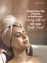 Platinum Pulse 100% Cotton 625 GSM Bath Towel - Grey Mushroom (Pack of 1)