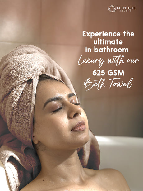 Platinum Pulse 100% Cotton 625 GSM Bath Towel - Grey Mushroom (Pack of 1)