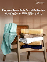 Platinum Pulse 100% Cotton 625 GSM Bath Towel - Grey Mushroom (Pack of 1)