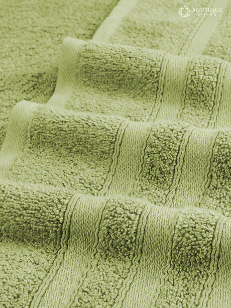 Zen Living Cotton Bamboo 550 GSM Bath Towel - Green (Pack of 1)