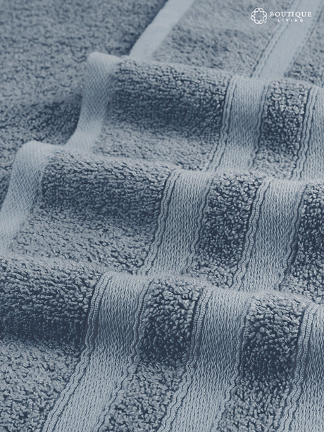 Zen Living Cotton Bamboo 550 GSM Bath Towel - Blue Dawn (Pack of 1)