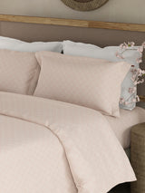 Cottage Garden 100% Cotton 300 TC King Bedsheet with 2 Pillow Covers - White Printed