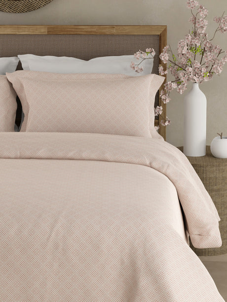 Cottage Garden 100% Cotton 300 TC King Bedsheet with 2 Pillow Covers - White Printed