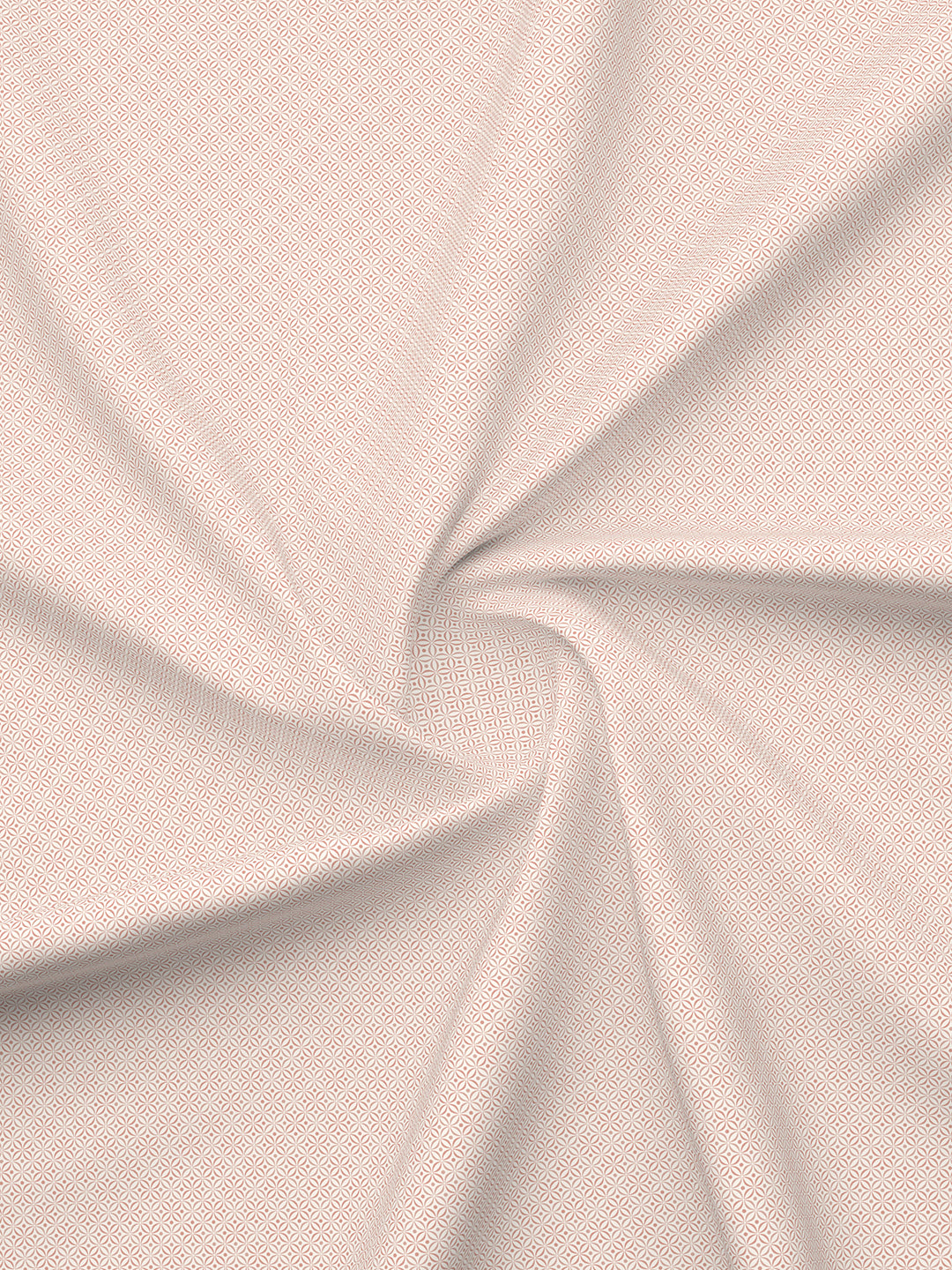 Cottage Garden 100% Cotton 300 TC Single Bedsheet with 1 Pillow Cover - White Geometrical Print