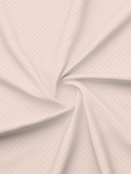Cottage Garden 100% Cotton 300 TC Single Bedsheet with 1 Pillow Cover - White Geometrical Print