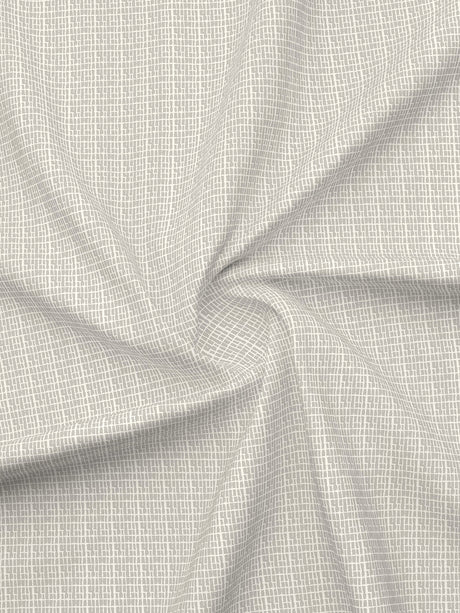 Cottage Garden 100% Cotton 300 TC Single Bedsheet with 1 Pillow Cover - Grey Geometrical Print