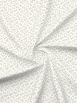 Cottage Garden 100% Cotton 300 TC Single Bedsheet with 1 Pillow Cover - White Floral