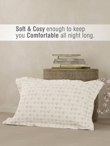 Cottage Garden 100% Cotton 300 TC Single Bedsheet with 1 Pillow Cover - Multicolor Geometrical Print