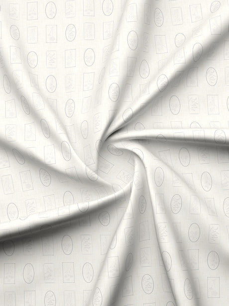 Cottage Garden 100% Cotton 300 TC White & Grey Printed Double Reversible Comforter - Pack of 1 (108 L x 90 W inches)
