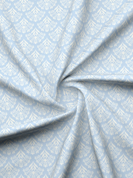 Cottage Garden 100% Cotton 300 TC Blue & Beige Printed Double Reversible Comforter - Pack of 1 (108 L x 90 W inches)