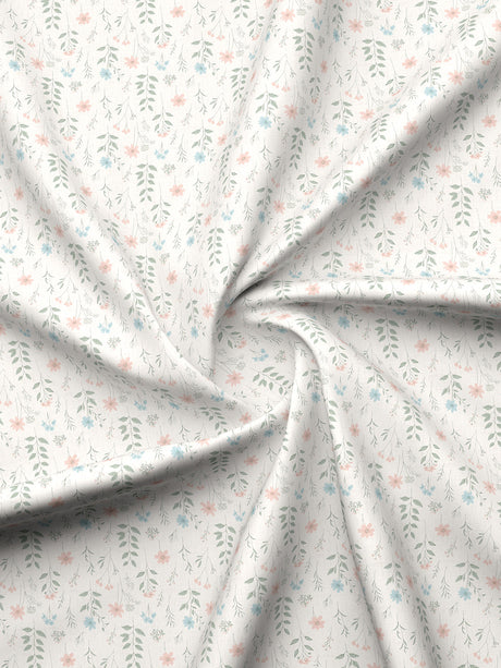 Cottage Garden 100% Cotton 300 TC Grey Printed Single Reversible Comforter - Pack of 1 (88 L x 60 W inches)