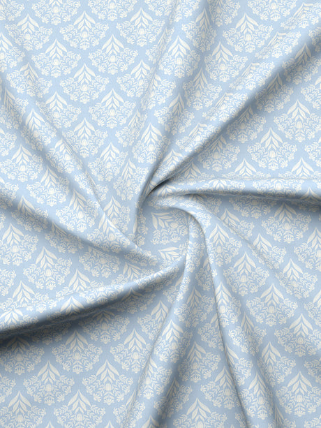 Cottage Garden 100% Cotton 300 TC Blue & Beige Printed Single Reversible Comforter - Pack of 1 (88 L x 60 W inches)