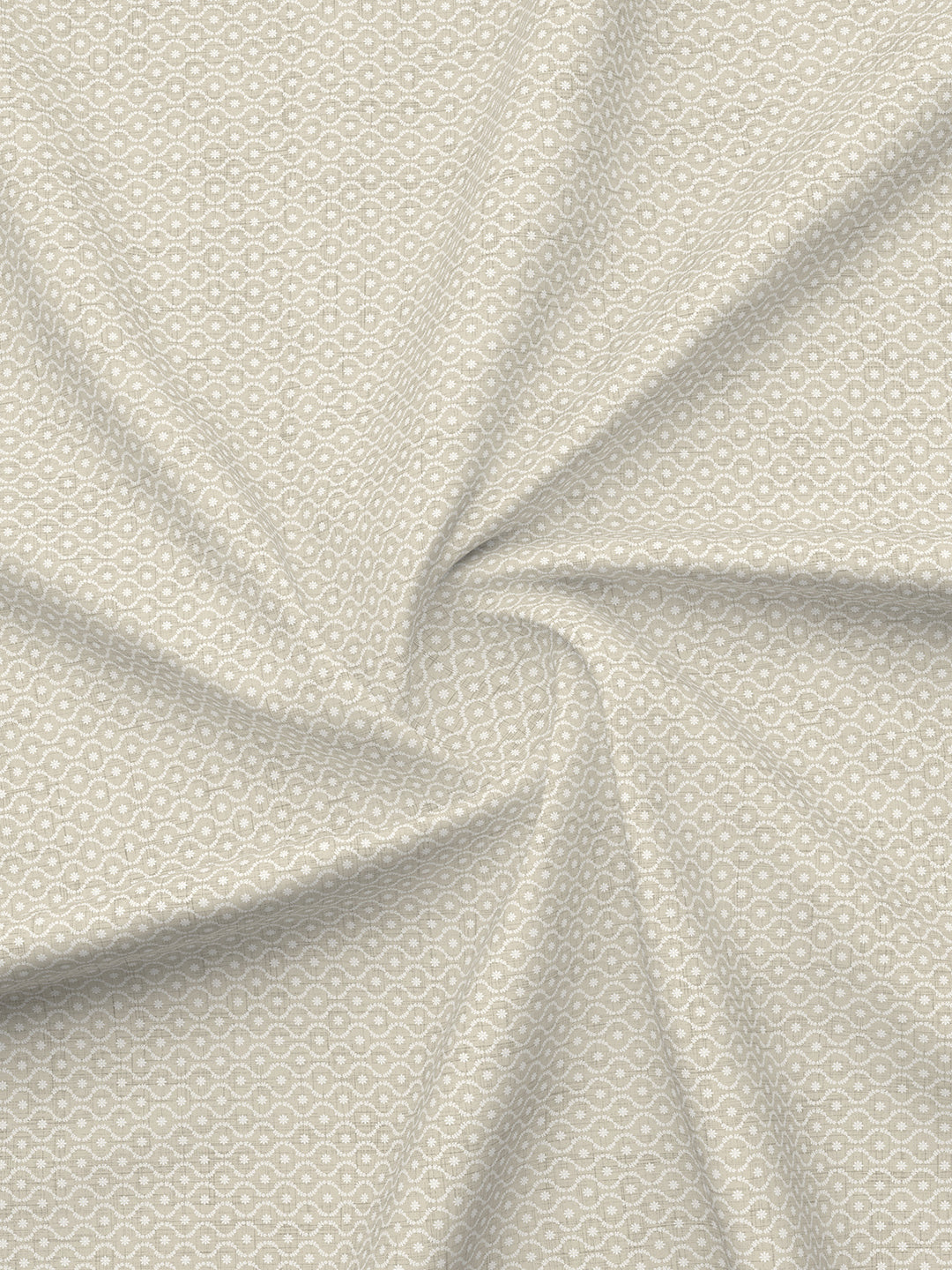 Gardenia Augusta 100% Cotton 300 TC Beige Digitally Printed Super King Bedsheet with 2 Pillow Covers