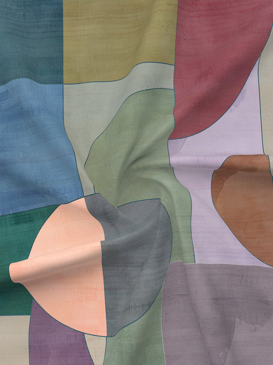 Gardenia Augusta 100% Cotton 300 TC Multicolor Digitally Printed King Bedsheet with 2 Pillow Covers