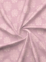 Indo Musk 100% Kasturi Cotton 200 TC Pink Floral King Bedsheet with 2 Pillow Covers