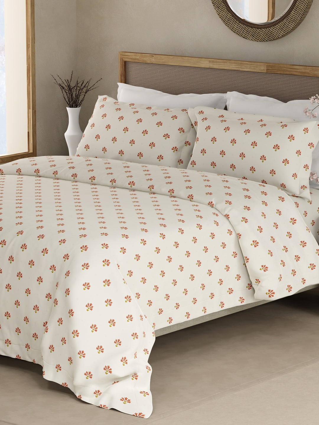 Designer cotton bedsheet for double bed - Boutique Living