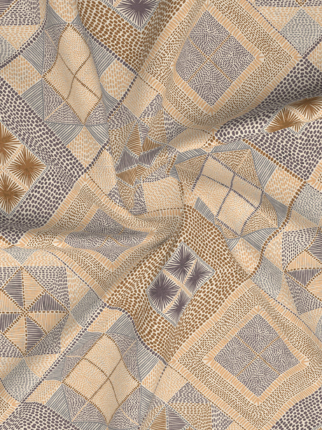 Gardenia Augusta 100% Cotton 300 TC Brown Digitally Printed King Bedsheet with 2 Pillow Covers