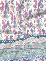 Gardenia Augusta 100% Cotton 300 TC Blue Digitally Printed King Bedsheet with 2 Pillow Covers