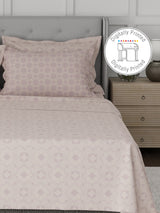 Platinum Pulse 100% Cotton 800 TC Light Purple Digitally Printed King Bedsheet with 4 Pillow Covers