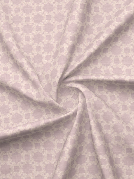 Platinum Pulse 100% Cotton 800 TC Light Purple Digitally Printed King Bedsheet with 4 Pillow Covers