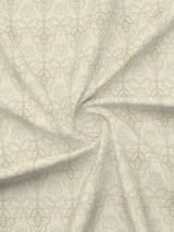 Platinum Pulse 100% Cotton 800 TC Cream Digitally Printed King Bedsheet with 4 Pillow Covers