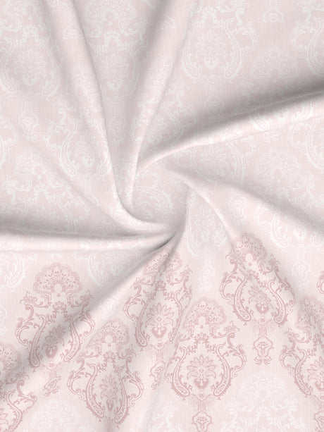 Platinum Pulse 100% Cotton 800 TC Light Pink Digitally Printed King Bedsheet with 4 Pillow Covers