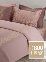 Meenakari Design Prints | 100% Cotton 800 TC Purple Digitally Printed 1 Bedsheet and 4 Pillow Covers | Platinum Pulse Collection