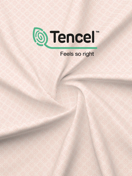 Zen Living TENCEL™ 250 TC Pink & Grey Printed Reversible Double Size Dohar (100 L x 90 W inches)