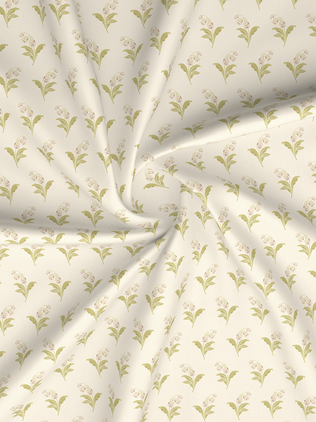 Valatia 100% Cotton 200 TC Double Bedsheet with 2 Pillow Covers - Cream Floral