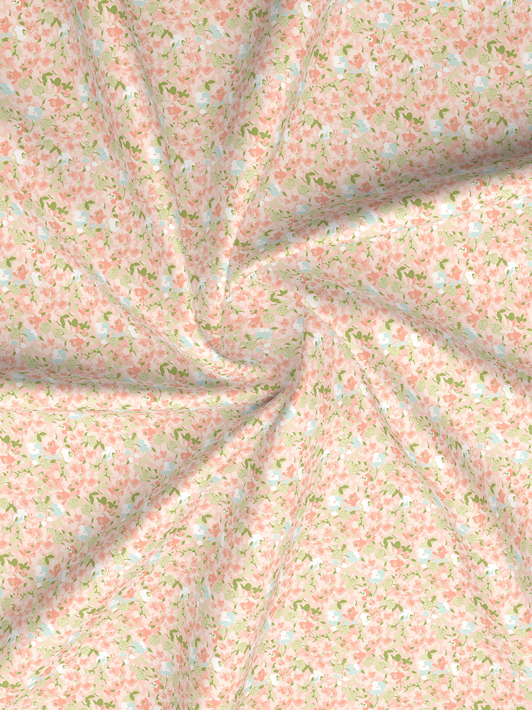 Valatia 100% Cotton 200 TC Double Bedsheet with 2 Pillow Covers - Pink Floral