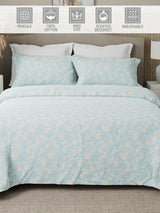 Soft king-size bedsheet with floral pattern