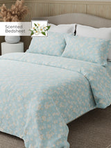 Designer floral bedding set in pastel shades