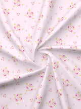Nature Bouquet Premium 100% Cotton 300 TC Pink Floral King Bedsheet with 2 Pillow Covers (Rose Fragrance)
