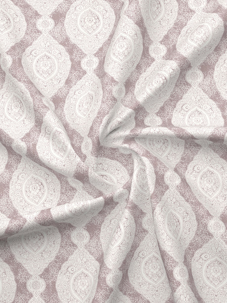 Cottage Garden 100% Cotton 300 TC Grey Ethnic Print King Bedsheet with 2 Pillow Covers - Perfect for Gifting