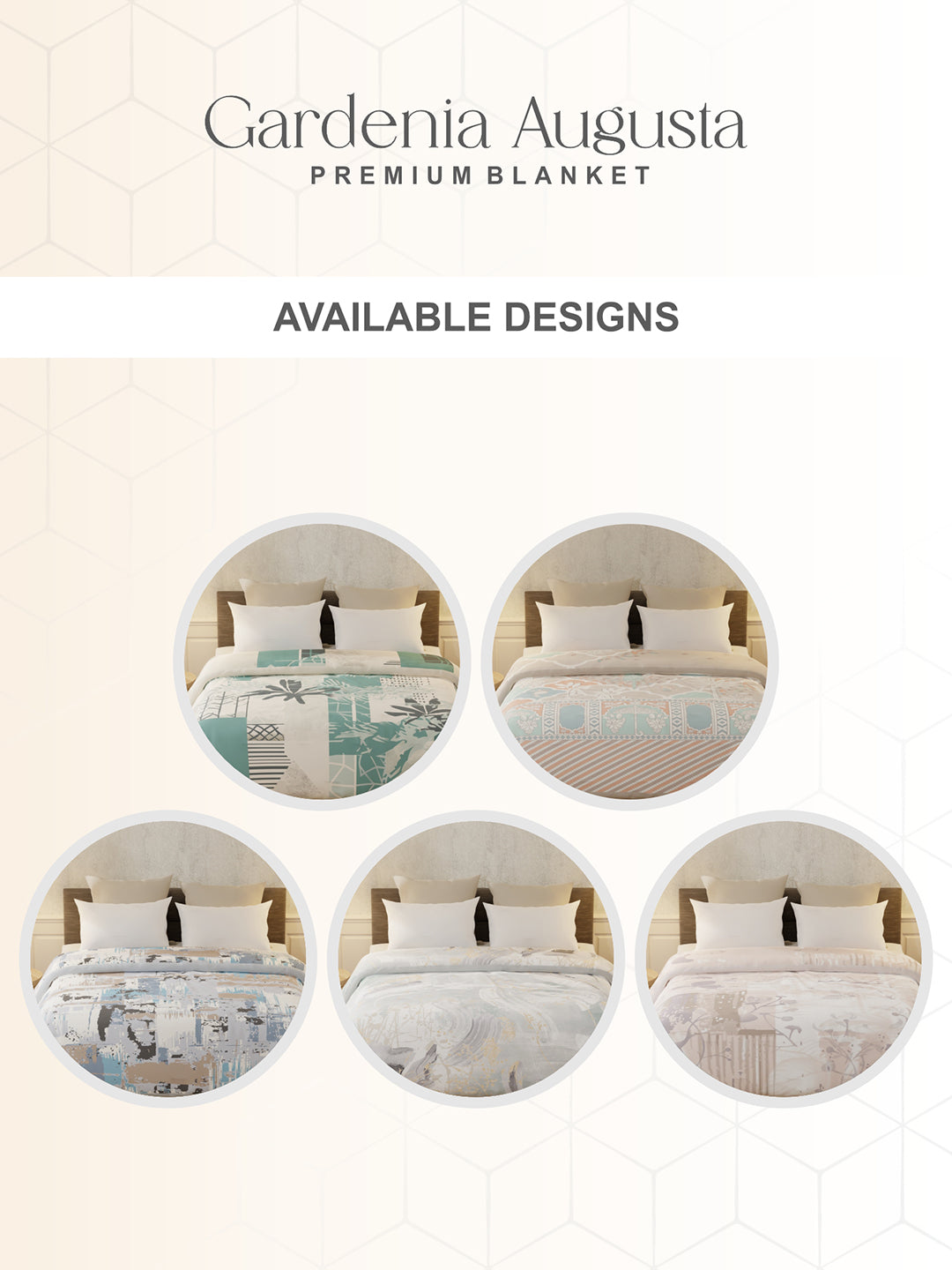 Gardenia Augusta 725 GSM Floral 2 Ply Double Premium Mink Blanket (Size - 2.20 m x 2.40 m)