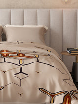 Luxe Loom 800 GSM Beige Printed 2 Ply Double Premium Mink Blanket (Size - 2.20 m x 2.40 m)