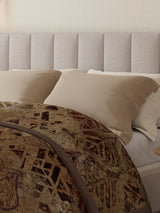Platinum Pulse 1000 GSM Brown Printed 3 Ply Double Premium Mink Blanket (Size - 2.20 m x 2.40 m)