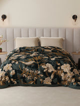 Platinum Pulse 1000 GSM Multicolor Floral Print 3 Ply Double Premium Mink Blanket (Size - 2.20 m x 2.40 m)