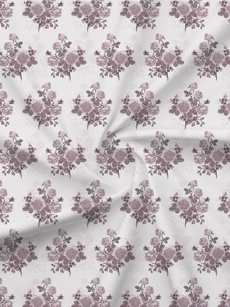Embrace 100% Cotton 152 TC Grey Floral King Bedsheet with 2 Pillow Covers