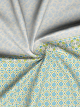 Valatia Gypsy 100% Cotton 200 TC Ethnic Printed King Bedsheet with 2 Pillow Covers - Blue