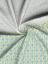 Valatia Gypsy 100% Cotton 200 TC Ethnic Print Fitted King Bedsheet with 2 Pillow Covers - Blue
