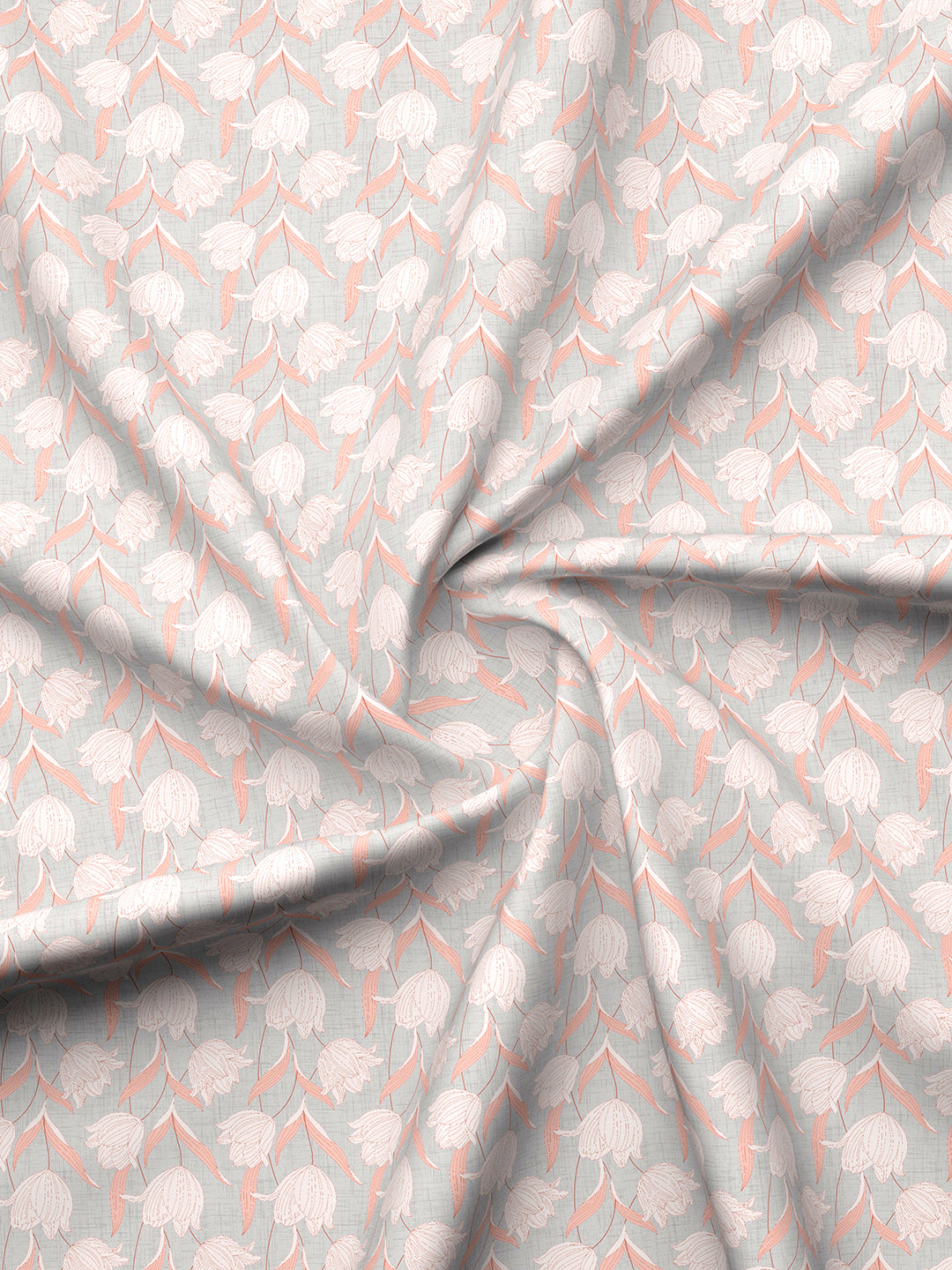 Valatia 100% Cotton 200 TC Pink Floral King Bedsheet with 2 Pillow Covers