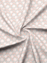 Valatia 100% Cotton 200 TC Pink Floral King Bedsheet with 2 Pillow Covers