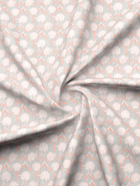 Valatia 100% Cotton 200 TC Pink Floral King Bedsheet with 2 Pillow Covers