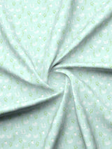 Valatia 100% Cotton 200 TC Green Floral King Bedsheet with 2 Pillow Covers